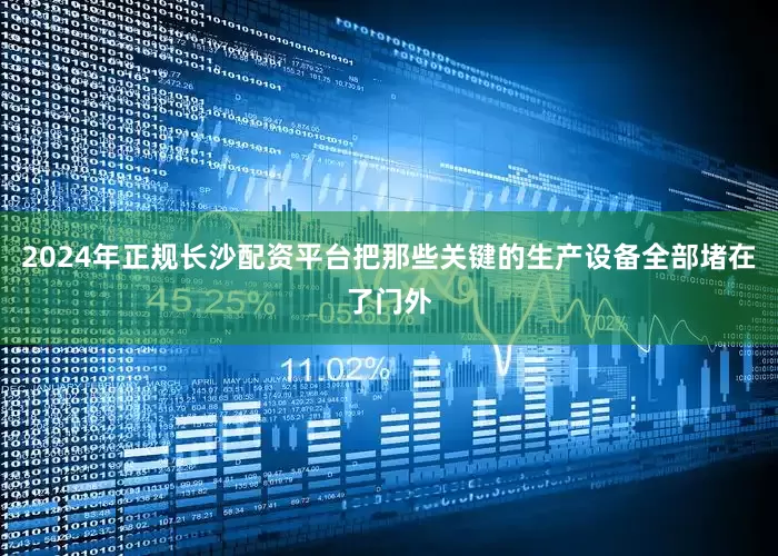 2024年正规长沙配资平台把那些关键的生产设备全部堵在了门外